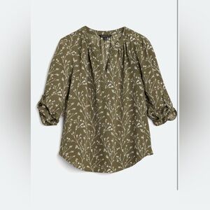 41 Hawthorn Olive Floral Blouse